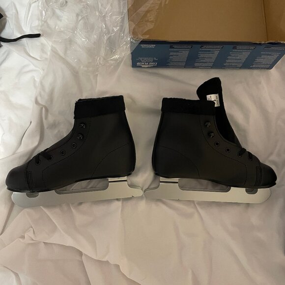 NIB Boy's Sz 1 Black Double Runner / Blade Ice Skates Lake Placid Learning Skate - Picture 4 of 14